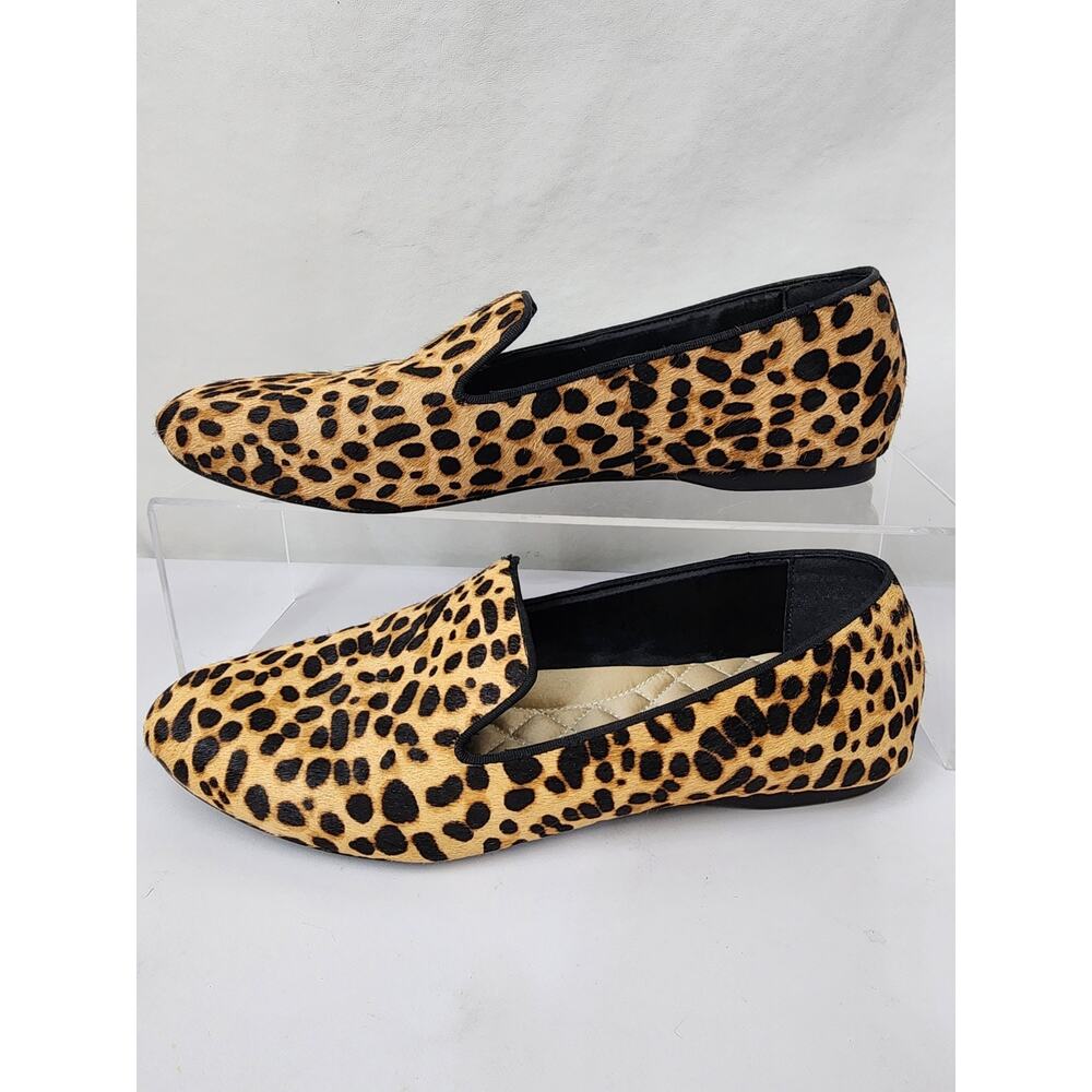 Birdies Leopard Calf Hair Starling Flats Loafers Slip On Shoes Size 10.5 - Picture 2 of 8